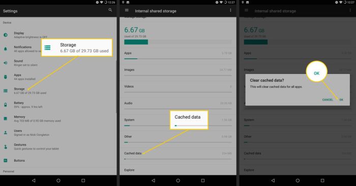 Cara clear cache di android