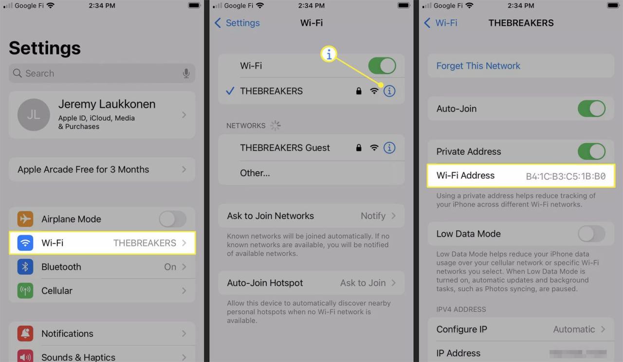 Cara melihat mac address iphone