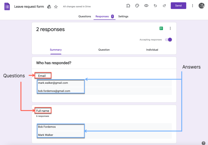 Cara melihat jawaban google form