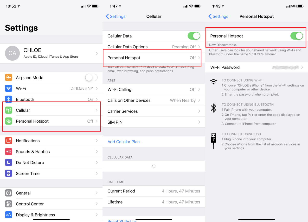 Cara nyalain hotspot di iphone