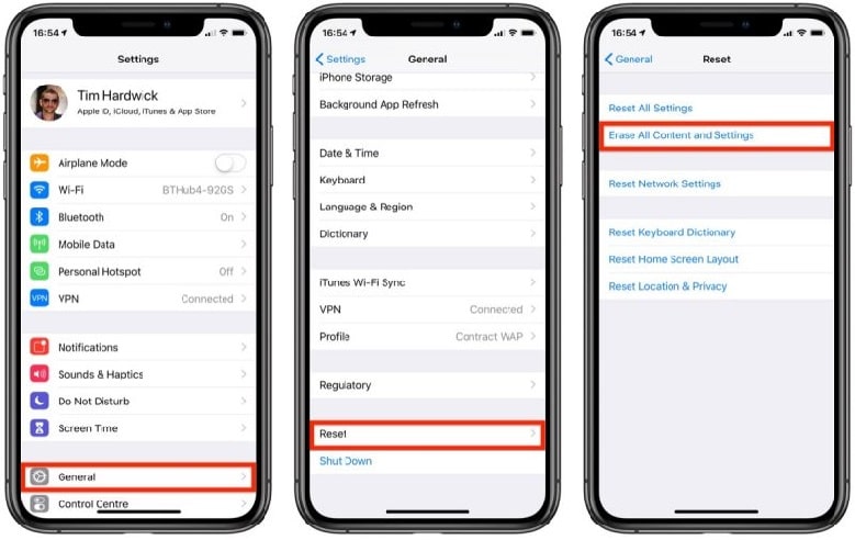 Cara reset factory iphone