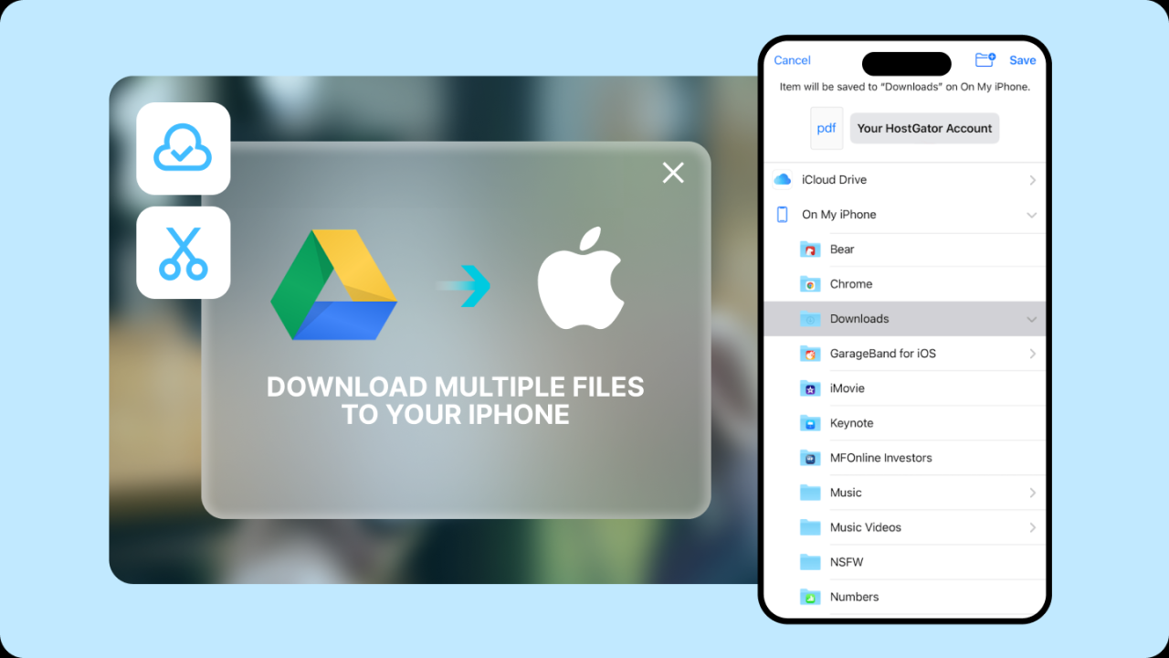 Cara download foto di google drive iphone