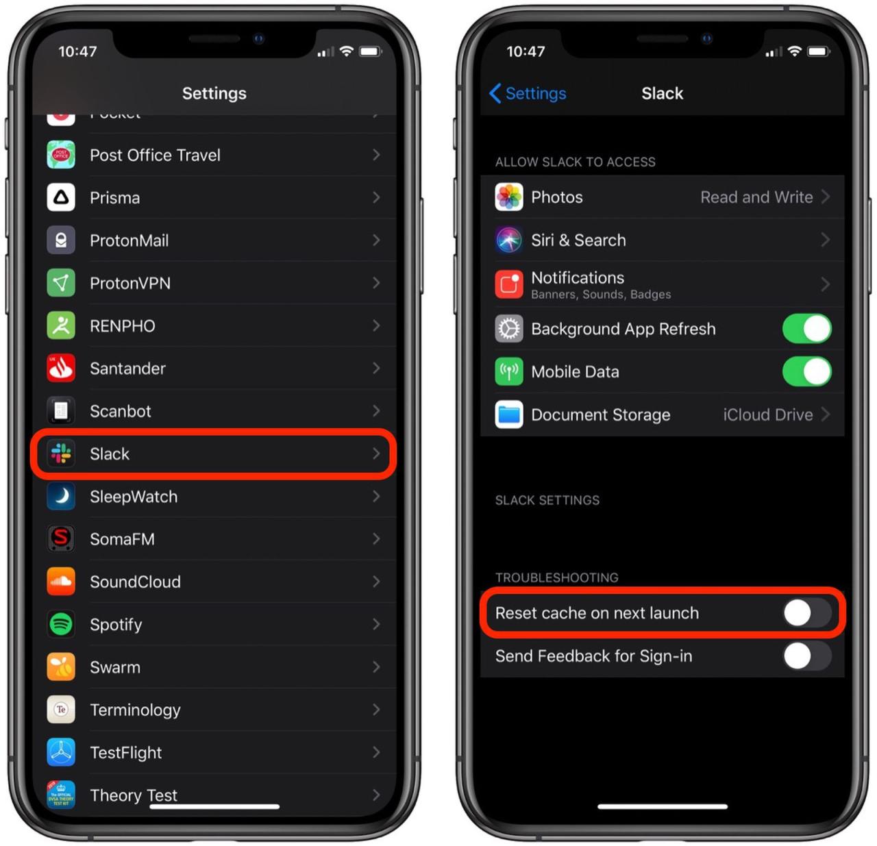 Cara menghapus cache di iphone