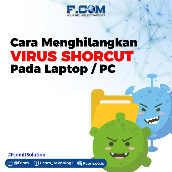 Shortcut virus menghilangkan windows startup เป