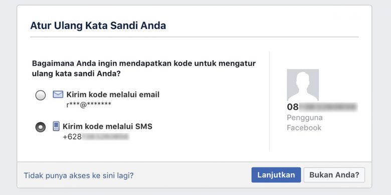 Cara membuka facebook lupa kata sandi tanpa email