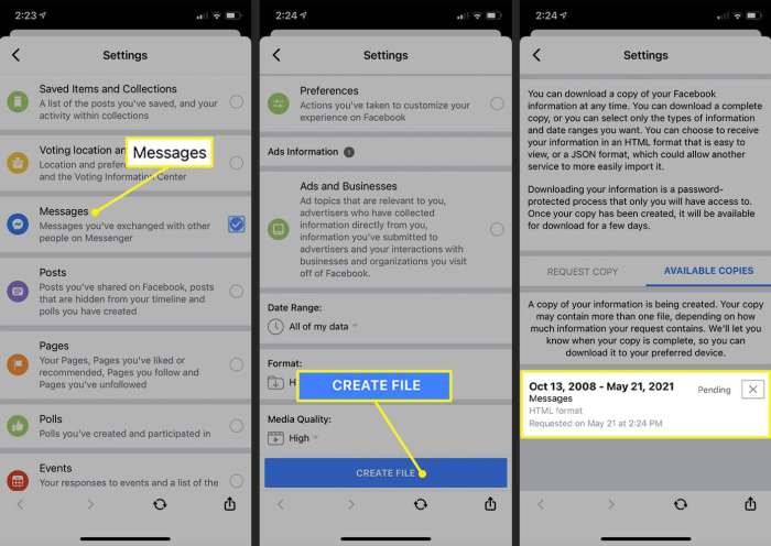 Cara mengembalikan pesan messenger yang terhapus di android