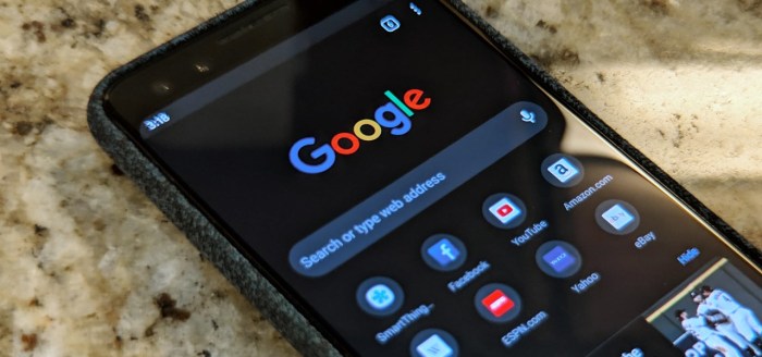 Cara mengubah tampilan google menjadi hitam di android