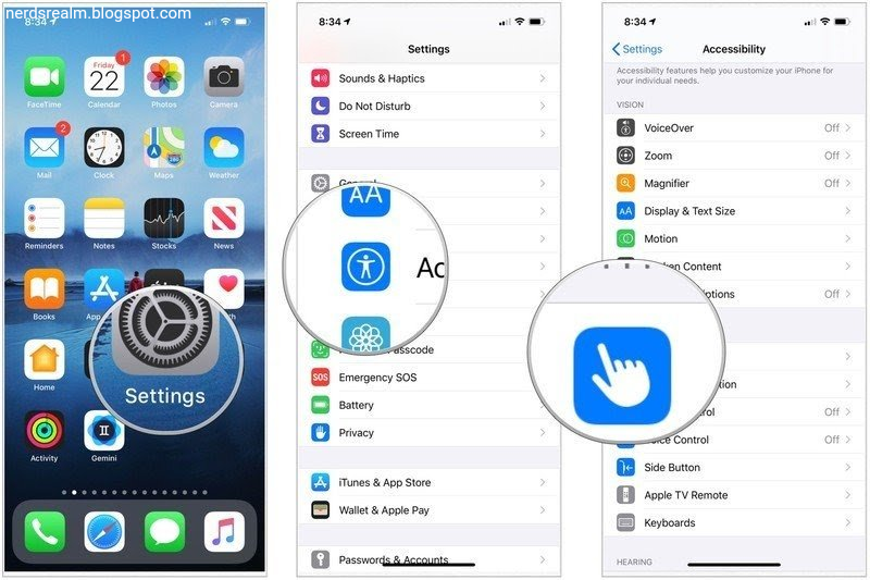 Cara aktifkan touch iphone