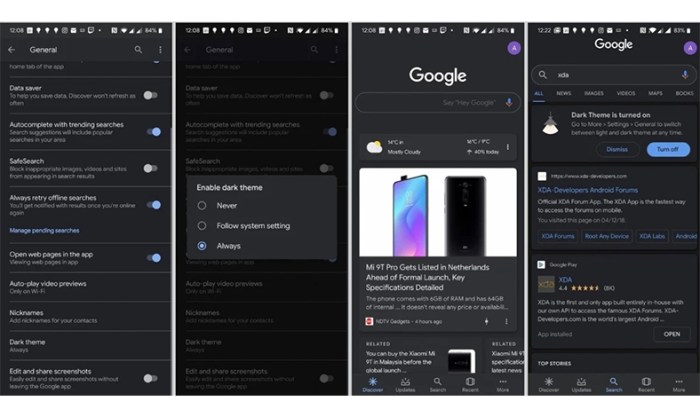 Cara mengubah tampilan google menjadi hitam di android