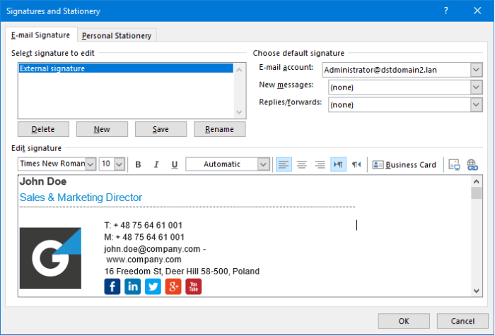 Cara membuat signature di outlook