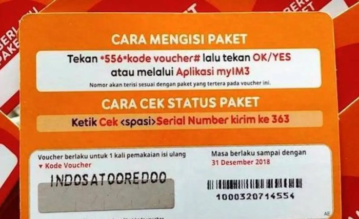 Hack kode voucher indosat