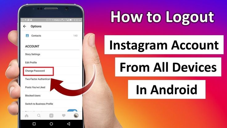 Instagram account devices log other logged device changing password without tap accounts ok logout sign