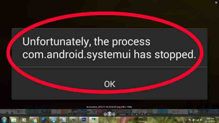 Android stopped system has ui unfortunately fix methods error effective