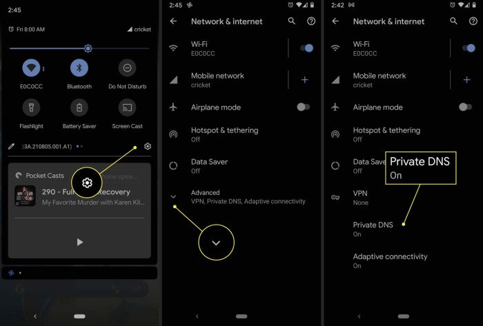 Cara setting dns di android