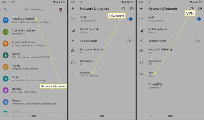 Cara pakai vpn di android