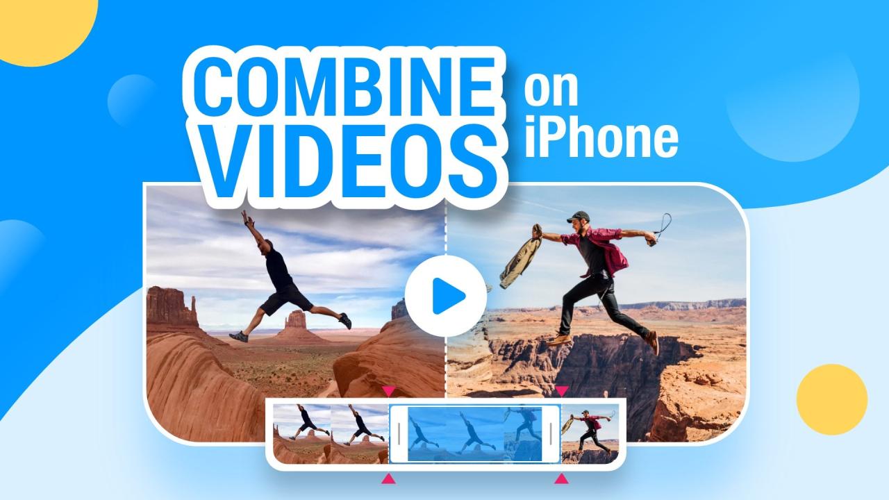 Cara menggabungkan video di iphone