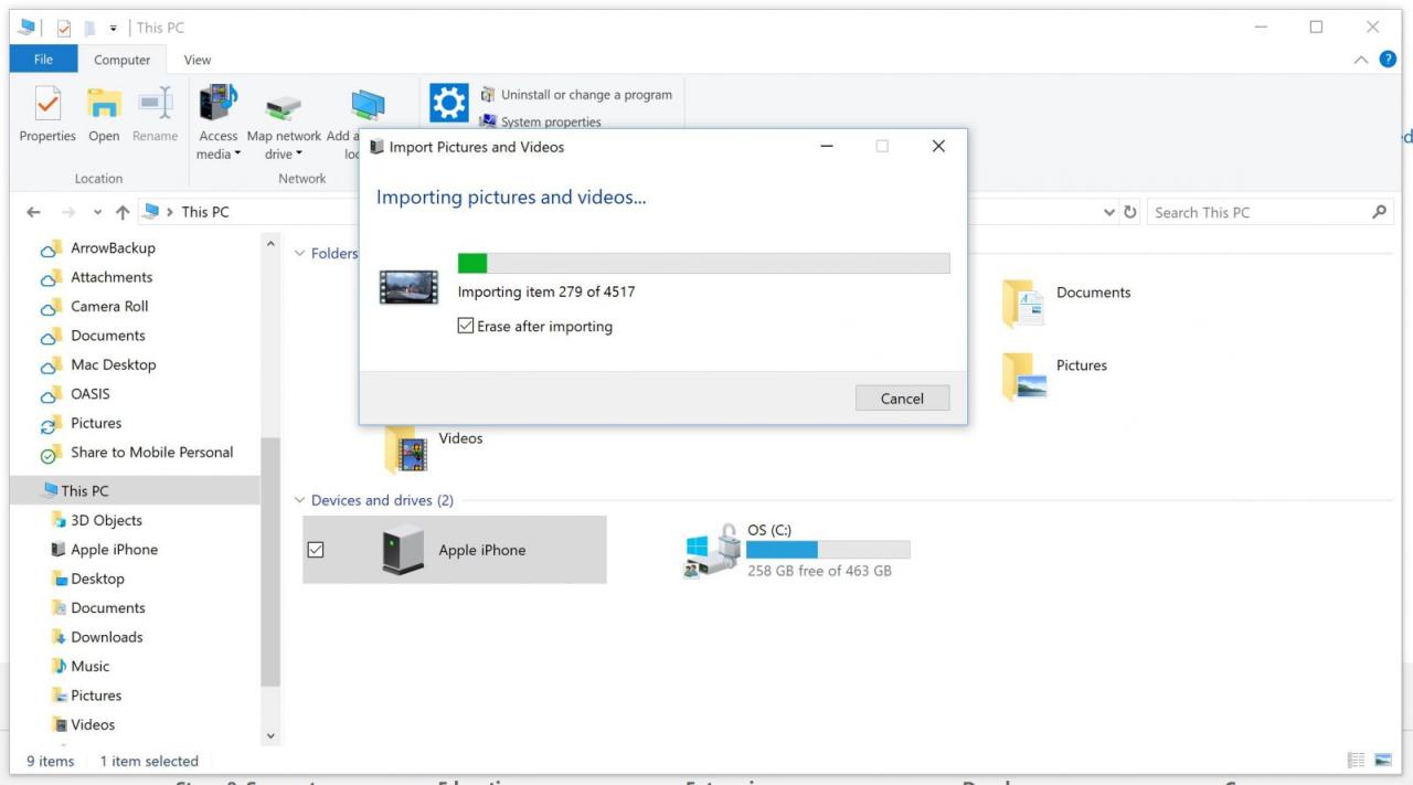 Cara memindahkan file dari iphone ke laptop windows 10