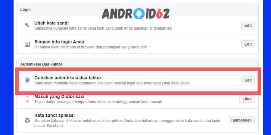 Cara masuk facebook dengan kata sandi lama