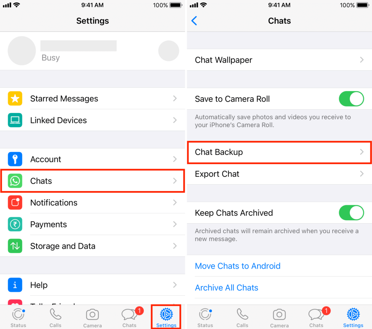 Cara backup chat wa di iphone