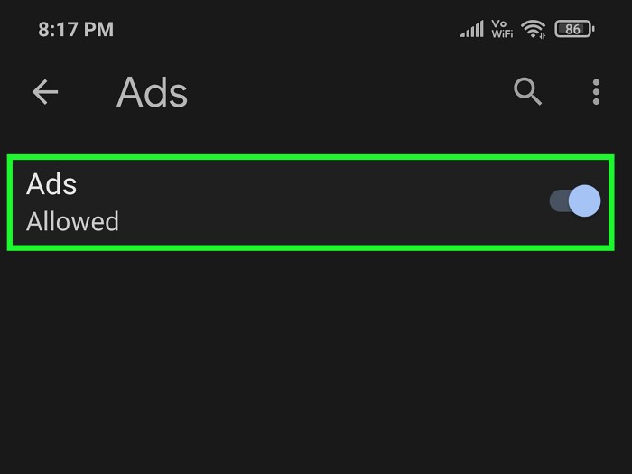Cara menonaktifkan adblock di android