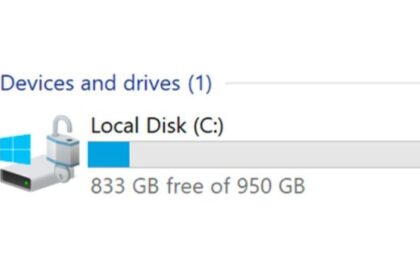 Disk space adalah