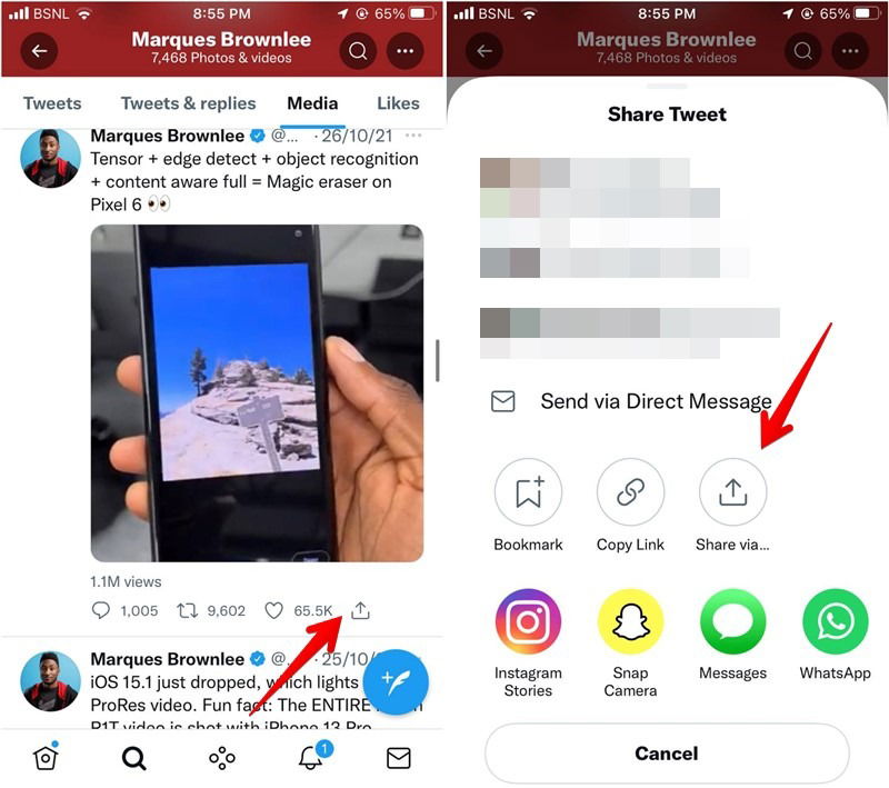 Cara download video twitter di iphone