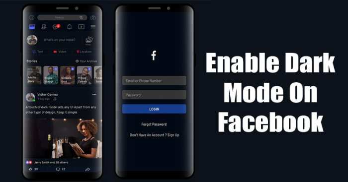 Dark mode desktop rolling begins android working app main fb dignited