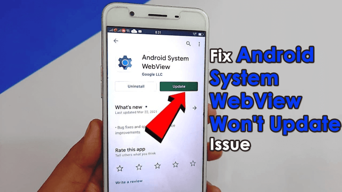 Cara update webview sistem android