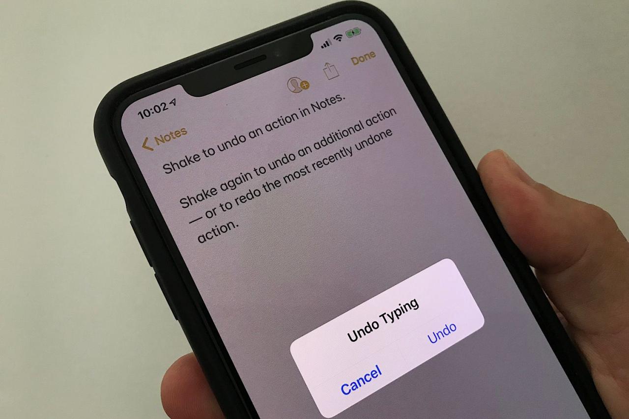 Cara undo di notes iphone