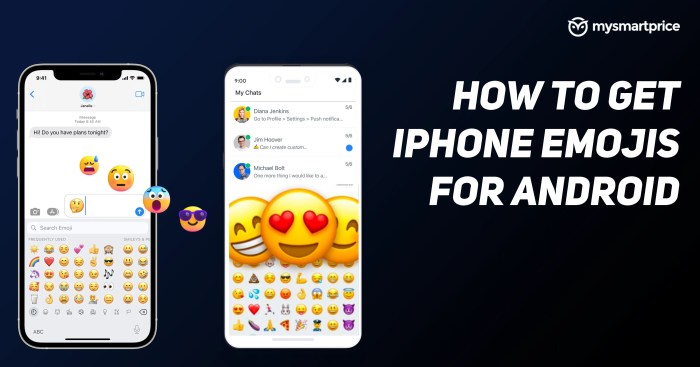 Cara emoji iphone di android