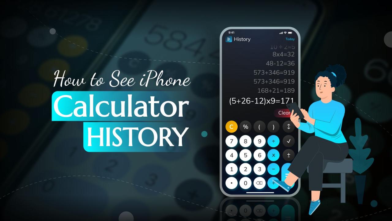 Cara melihat riwayat kalkulator iphone