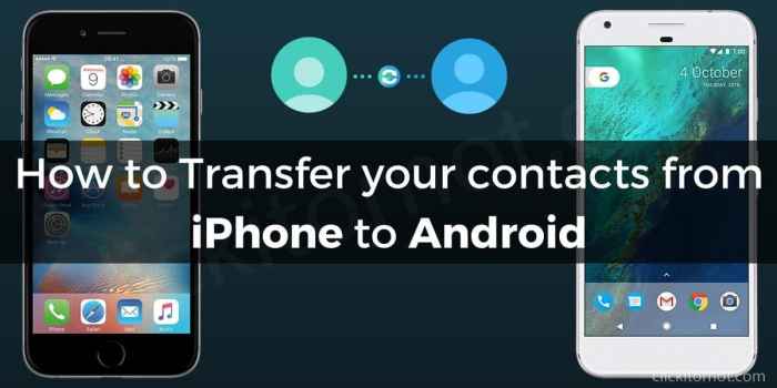 Iphone android contacts transfer