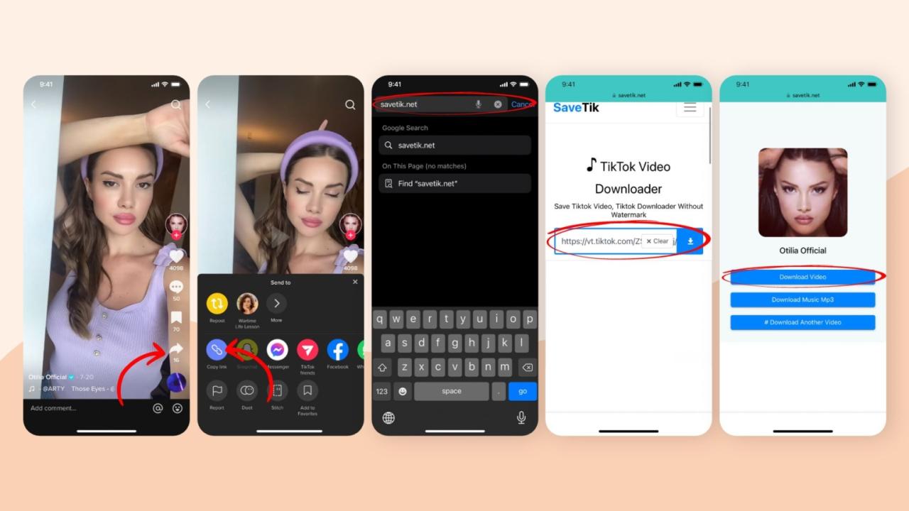 Cara download video tiktok tanpa watermark di iphone