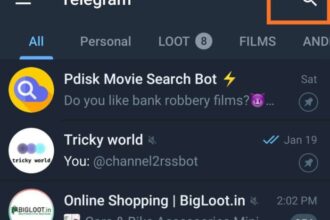 Cara cari film di telegram android