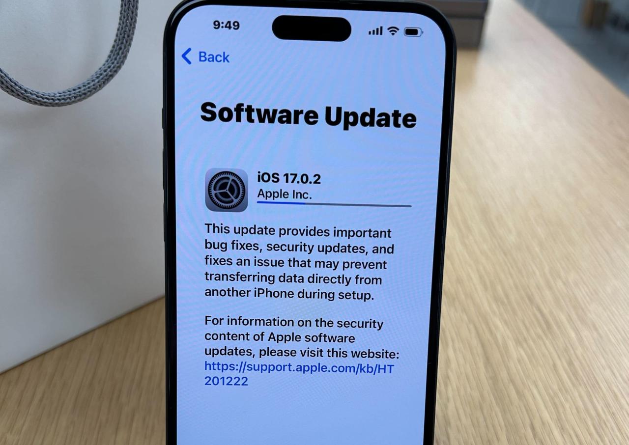 Cara update ios iphone