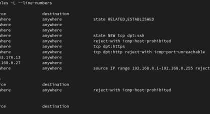 Perintah iptables