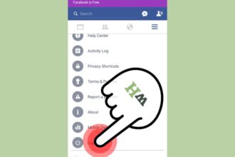 Cara log out facebook di android