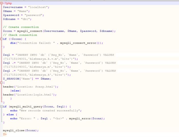 Php database connection mysql