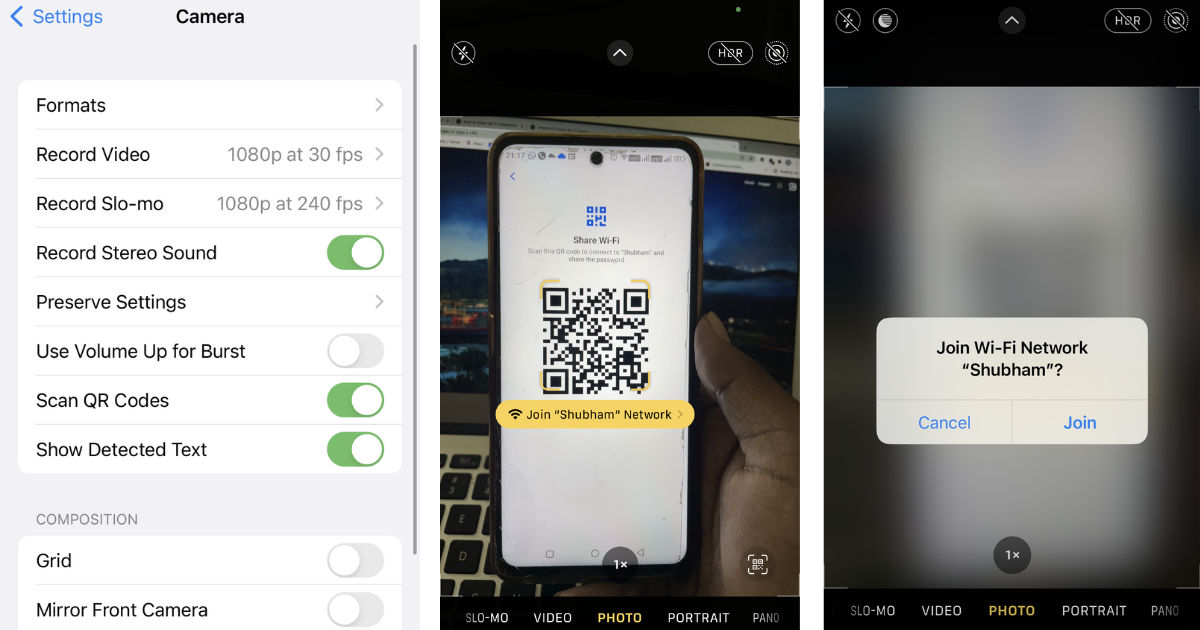 Cara scan qr wifi di iphone