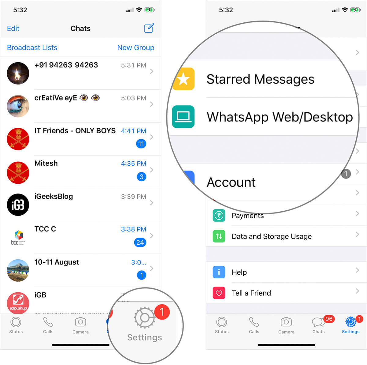 Cara whatsapp web di iphone