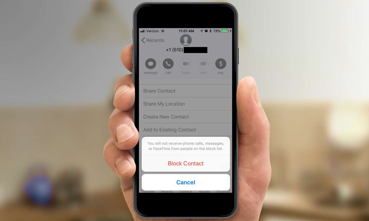 Block number iphone phone