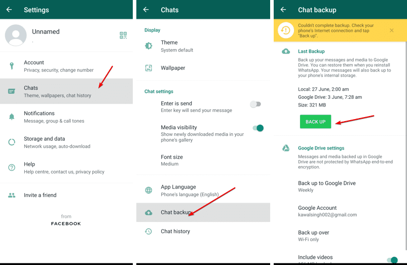 Cara backup wa dari android ke iphone