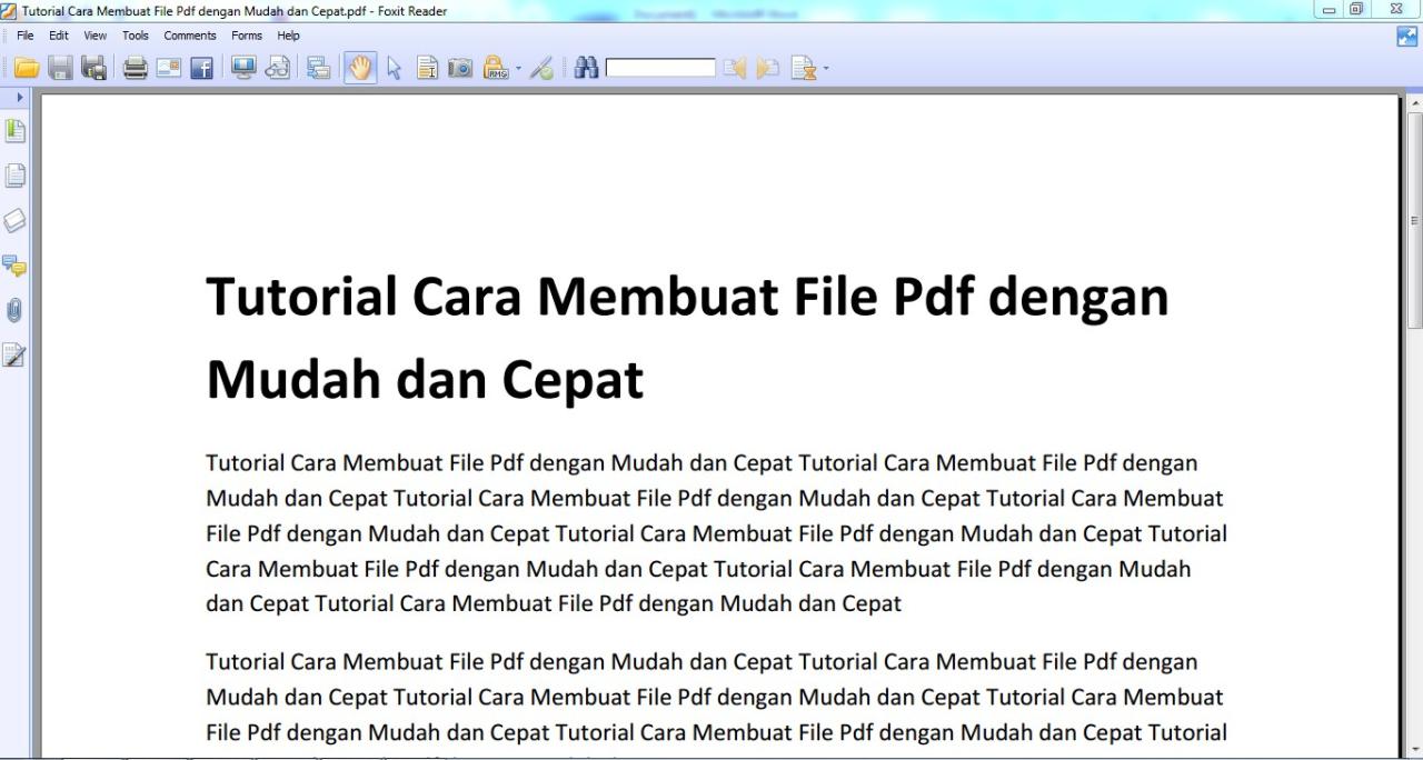 Cara membuat file pdf