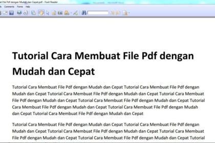 Cara buat pdf