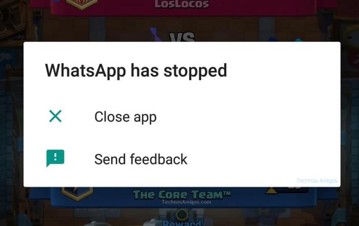 Cara mengatasi whatsapp error pada android