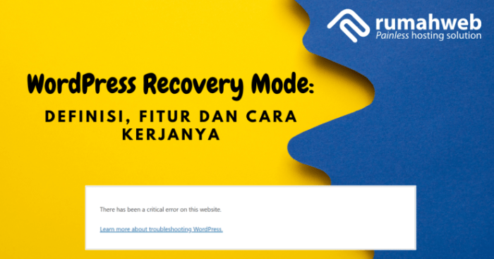 Recovery mode wordpress