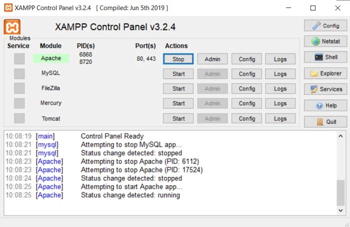 Xampp wordpress