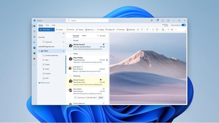 Arti outlook adalah