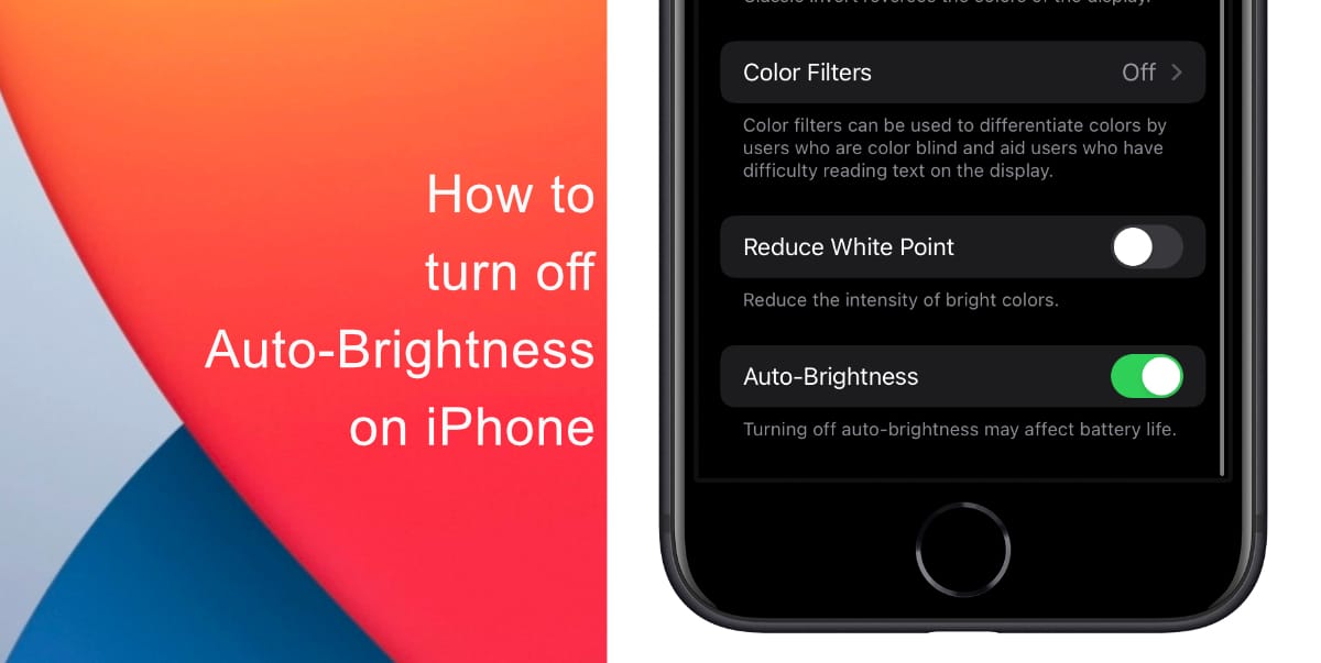 Cara mematikan auto brightness iphone