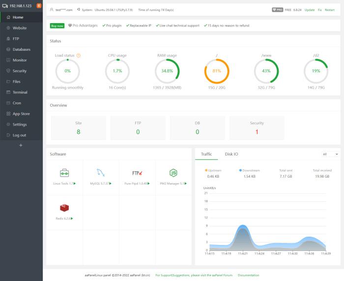 Subdomain aapanel